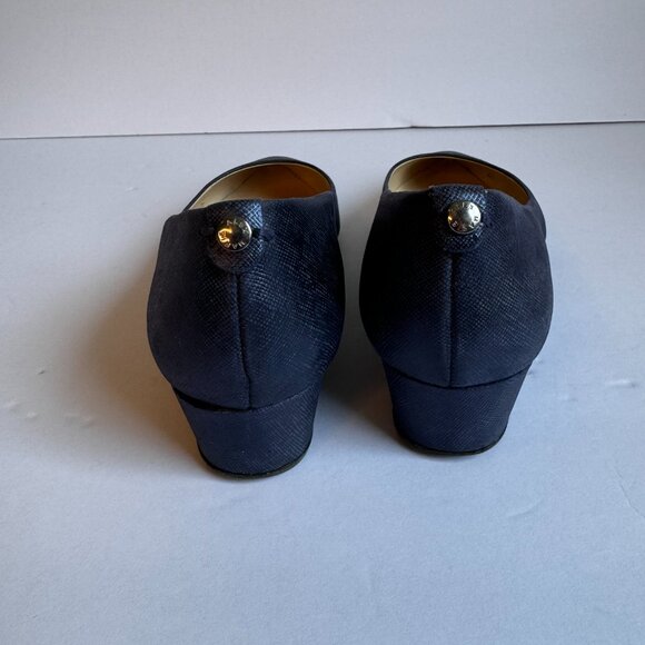 Womens Alex Marie Blue Leather Wedge Shoes Size 7M - Picture 7 of 14